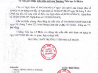 Thông báo mẫu dấu nhà trường